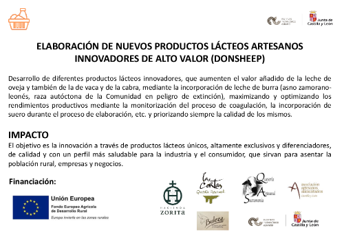 ELABORACIÓN DE NUEVOS PRODUCTOS LÁCTEOS ARTESANOS INNOVADORES DE ALTO VALOR (DONSHEEP)