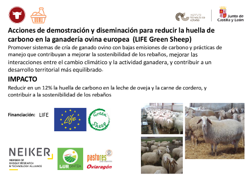 LIFE Green Sheep. Acciones de demostración y diseminación para reducir la huella de  carbono en la ganadería ovina europea